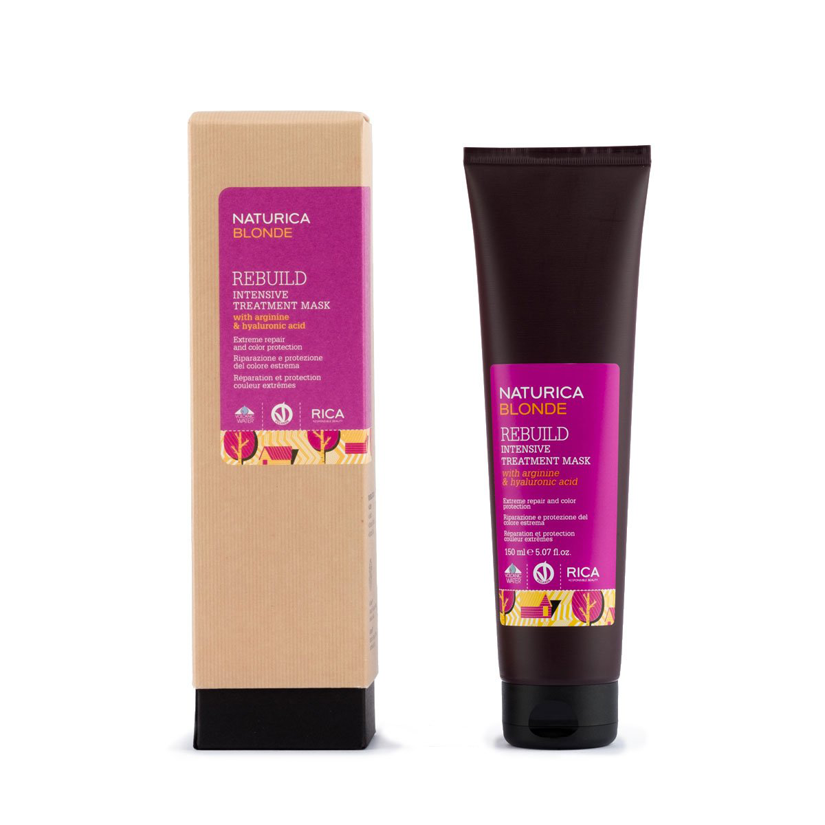 Rica Rebuild Intensive Mask 150ml - Маска для інтенсивної дії для відновлення волосся Rica Rebuild Intensive Mask 150ml - Маска для інтенсивної дії для відновлення волосся